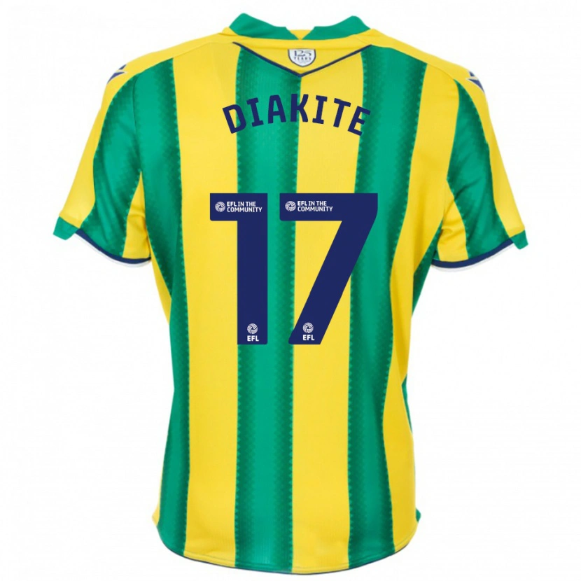 Danxen Homem Camisola Ousmane Diakité #17 Amarelo Verde Alternativa 2025/26 Camisa Brasil