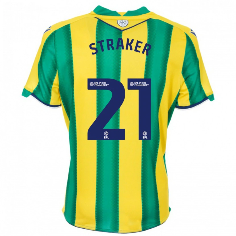 Danxen Homem Camisola Jannelle Straker #21 Amarelo Verde Alternativa 2025/26 Camisa Brasil