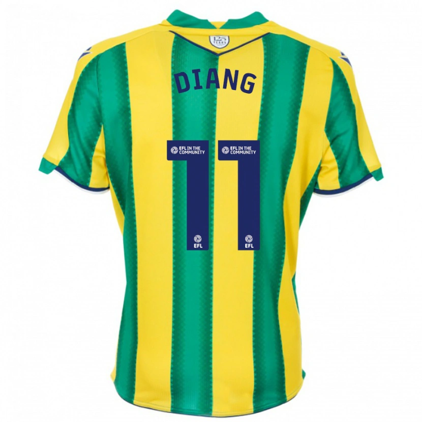 Danxen Homem Camisola Grady Diangana #11 Amarelo Verde Alternativa 2025/26 Camisa Brasil