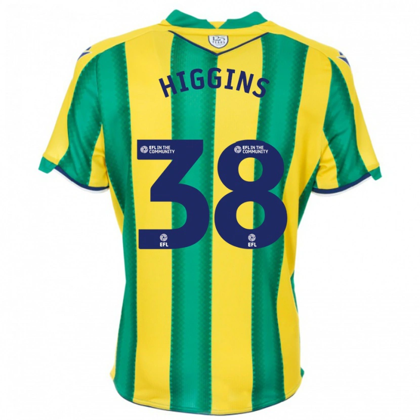 Danxen Homem Camisola Akeel Higgins #38 Amarelo Verde Alternativa 2025/26 Camisa Brasil