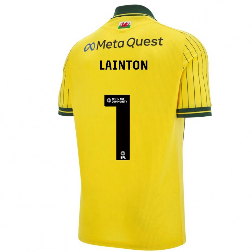 Danxen Homem Camisola Rob Lainton #1 Amarelo Verde Alternativa 2025/26 Camisa Brasil