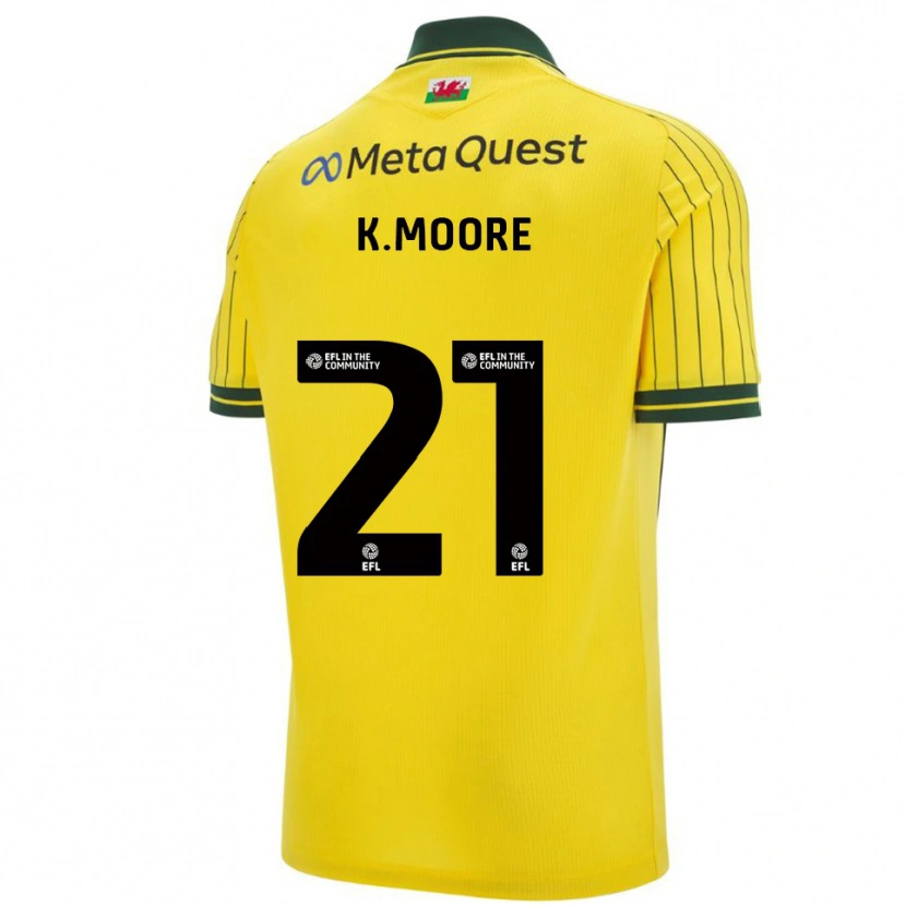 Danxen Homem Camisola Kieffer Moore #21 Amarelo Verde Alternativa 2025/26 Camisa Brasil