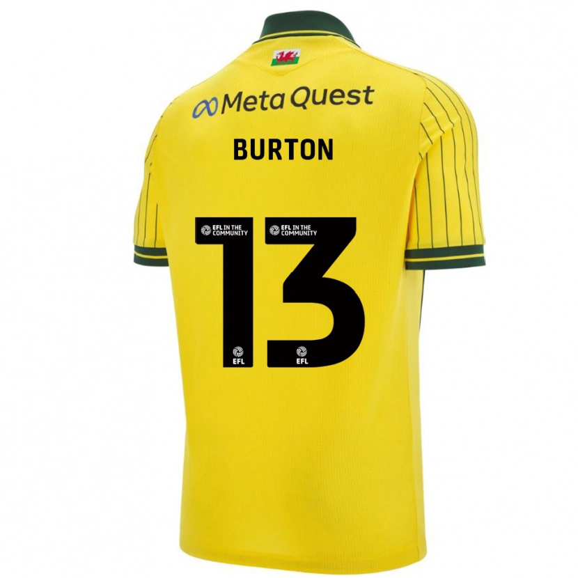 Danxen Homem Camisola Callum Burton #13 Amarelo Verde Alternativa 2025/26 Camisa Brasil
