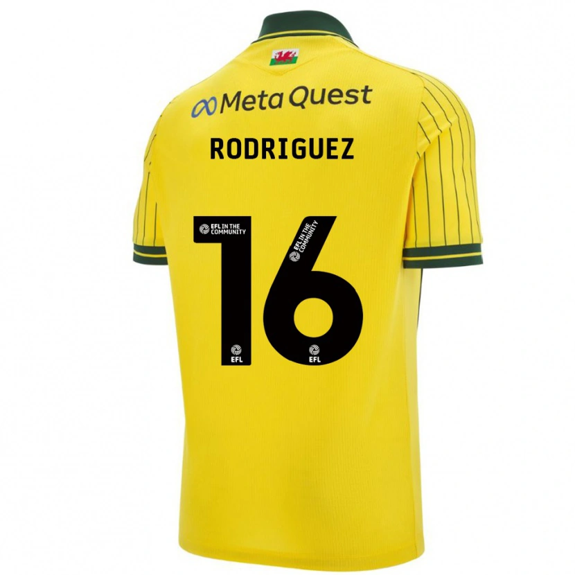 Danxen Homem Camisola Jay Rodríguez #16 Amarelo Verde Alternativa 2025/26 Camisa Brasil