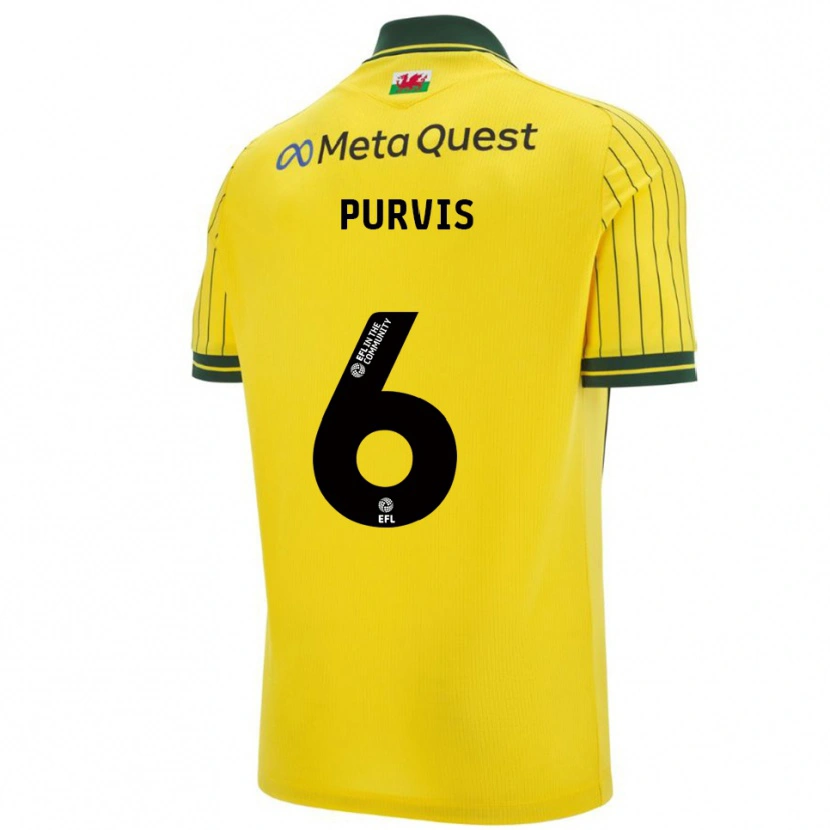 Danxen Homem Camisola Max Purvis #6 Amarelo Verde Alternativa 2025/26 Camisa Brasil
