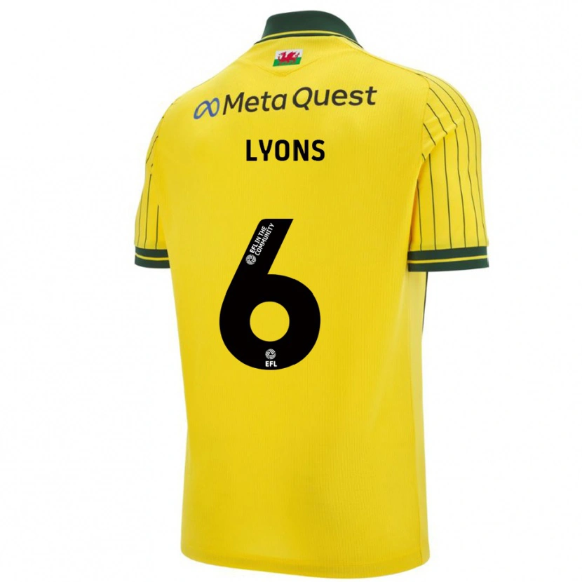 Danxen Homem Camisola Lauryn Lyons #6 Amarelo Verde Alternativa 2025/26 Camisa Brasil