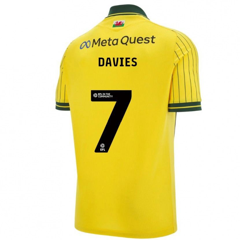 Danxen Homem Camisola Jordan Davies #7 Amarelo Verde Alternativa 2025/26 Camisa Brasil