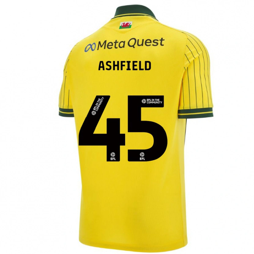 Danxen Homem Camisola Harry Ashfield #45 Amarelo Verde Alternativa 2025/26 Camisa Brasil