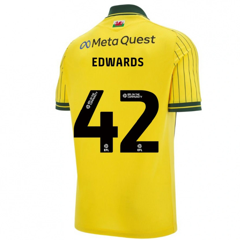 Danxen Homem Camisola Callum Edwards #42 Amarelo Verde Alternativa 2025/26 Camisa Brasil