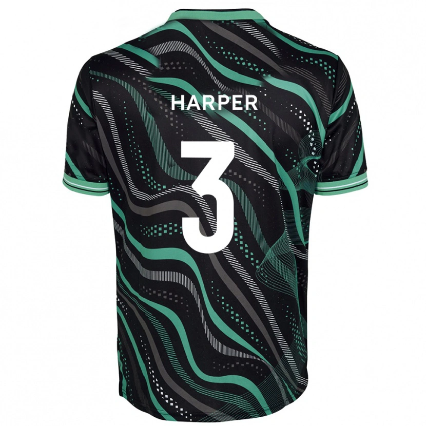 Danxen Homem Camisola Cameron Harper #3 Preto Verde Alternativa 2025/26 Camisa Brasil