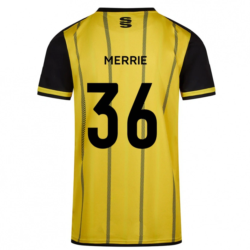 Danxen Homem Camisola Chris Merrie #36 Amarelo Preto Alternativa 2025/26 Camisa Brasil
