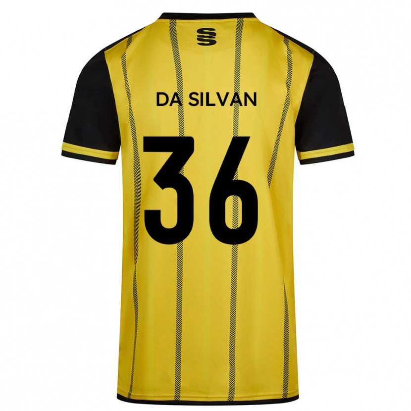 Danxen Homem Camisola Elisaro Da Silvan #36 Amarelo Preto Alternativa 2025/26 Camisa Brasil