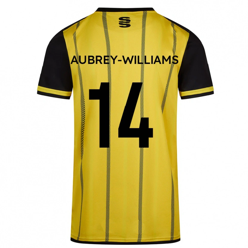 Danxen Homem Camisola Harrison Aubrey-Williams #14 Amarelo Preto Alternativa 2025/26 Camisa Brasil