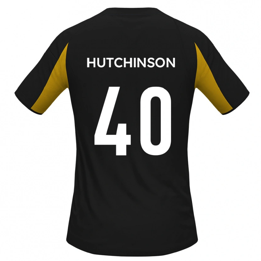 Danxen Homem Camisola Luke Hutchinson #40 Preto Amarelo Alternativa 2025/26 Camisa Brasil