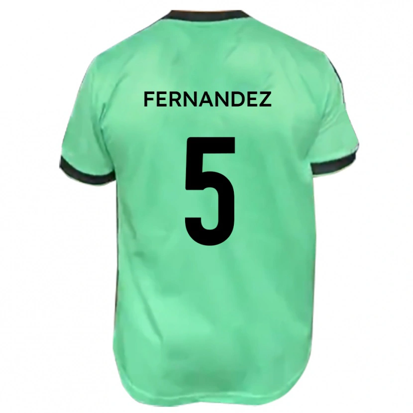 Danxen Homem Camisola Luis Fernandez #5 Turquesa Preto Alternativa 2025/26 Camisa Brasil