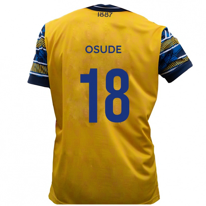 Danxen Homem Camisola Joshua Osude #18 Amarelo Preto Alternativa 2025/26 Camisa Brasil