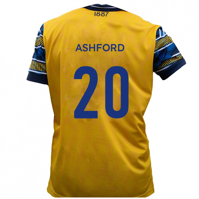 Danxen Homem Camisola Sam Ashford #20 Amarelo Preto Alternativa 2025/26 Camisa Brasil