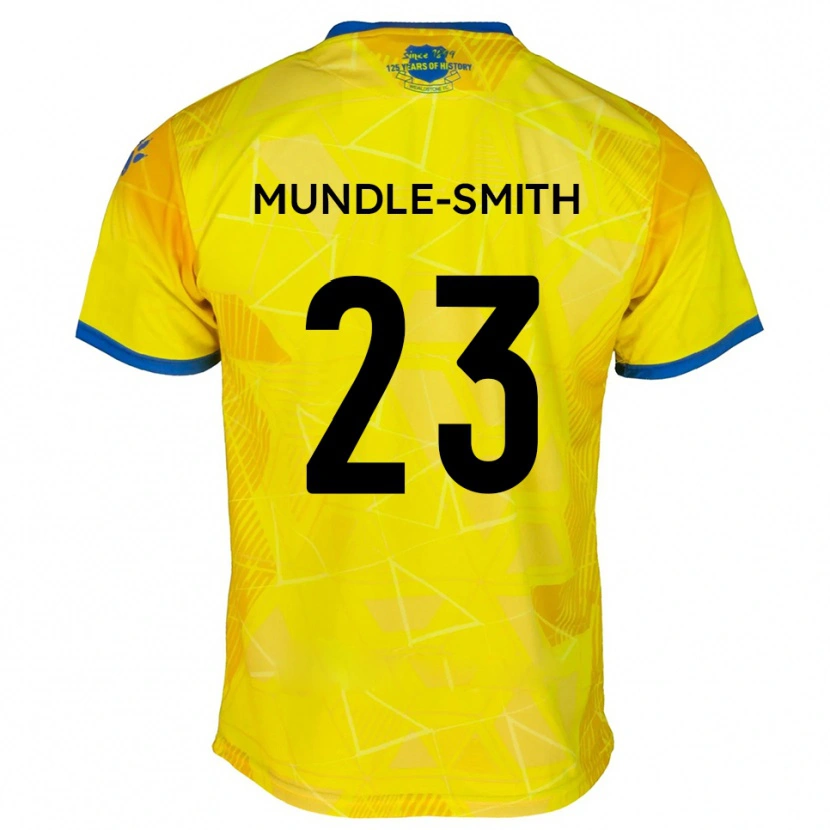 Danxen Homem Camisola Jaydn Mundle-Smith #23 Amarelo Azul Alternativa 2025/26 Camisa Brasil