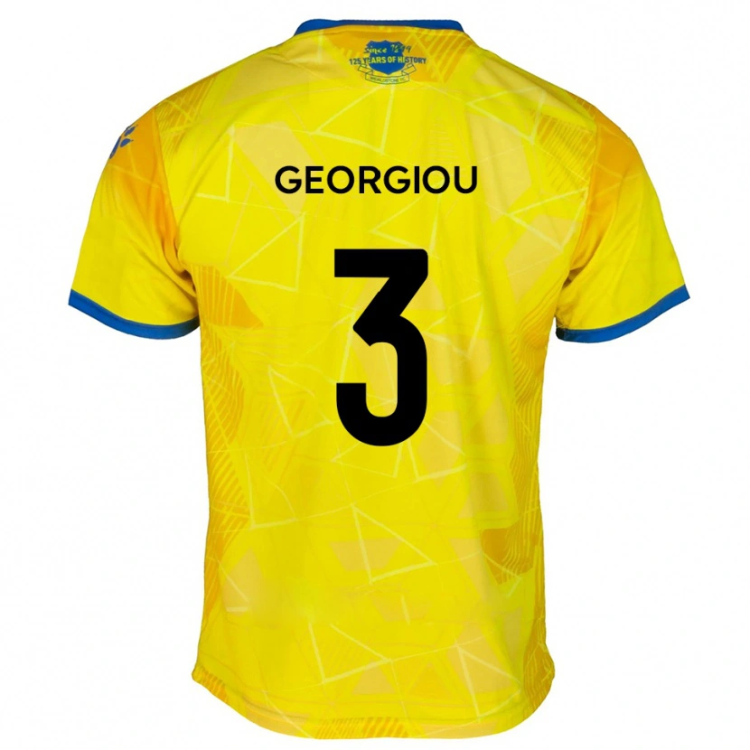 Danxen Homem Camisola Anthony Georgiou #3 Amarelo Azul Alternativa 2025/26 Camisa Brasil