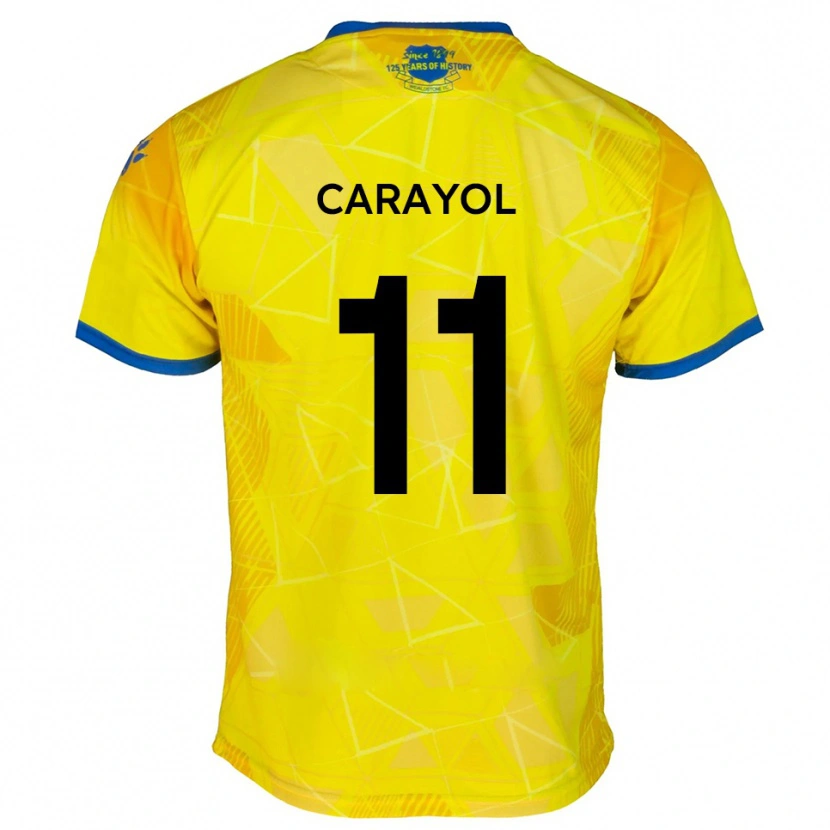 Danxen Homem Camisola Mustapha Carayol #11 Amarelo Azul Alternativa 2025/26 Camisa Brasil