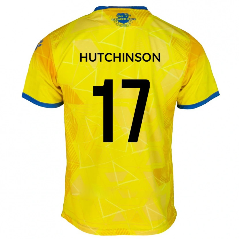 Danxen Homem Camisola Dom Hutchinson #17 Amarelo Azul Alternativa 2025/26 Camisa Brasil