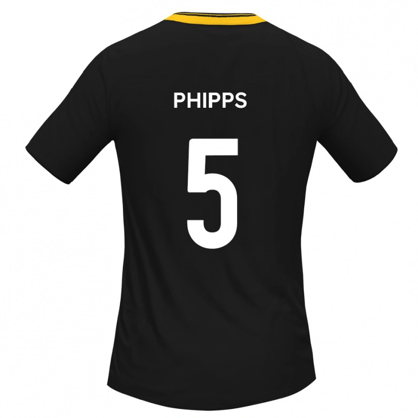 Danxen Homem Camisola Harry Phipps #5 Preto Amarelo Alternativa 2025/26 Camisa Brasil