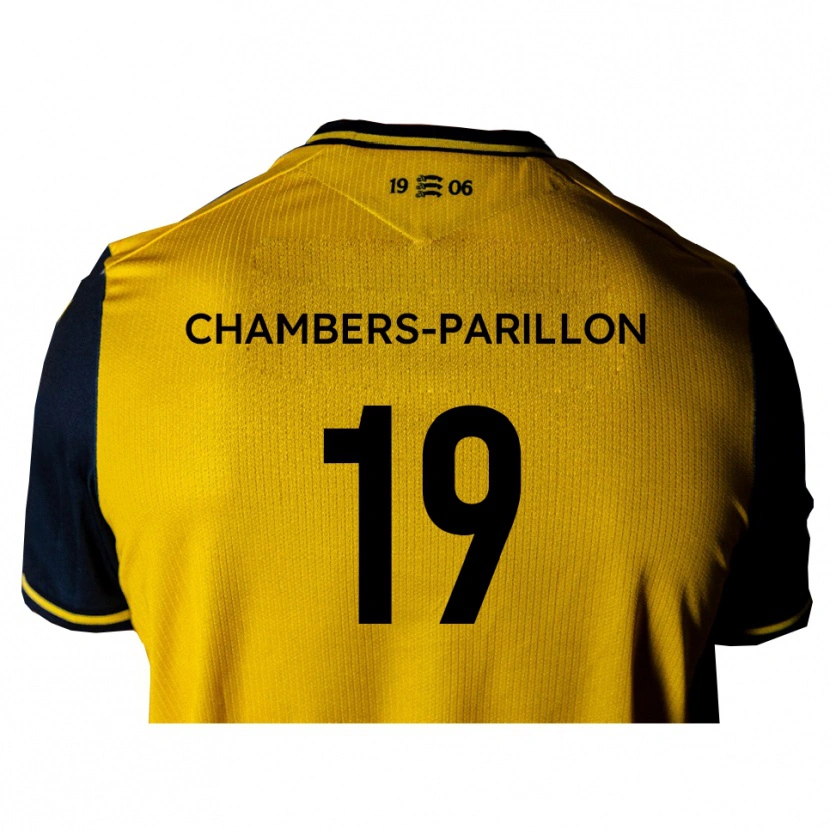 Danxen Homem Camisola Leon Chambers-Parillon #19 Amarelo Preto Alternativa 2025/26 Camisa Brasil