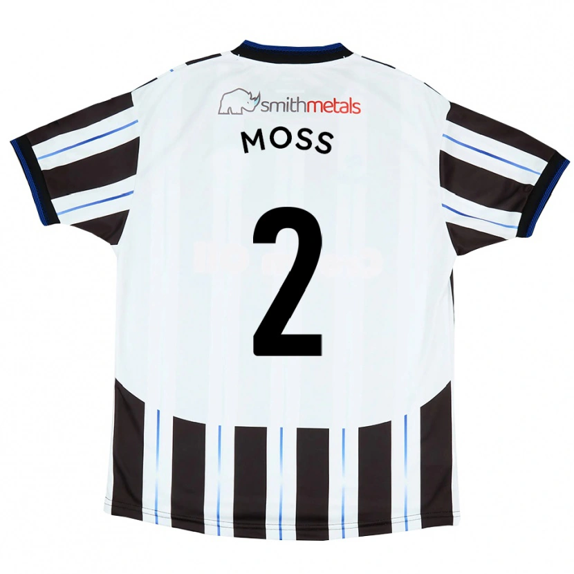 Danxen Homem Camisola Dan Moss #2 Branco Preto Alternativa 2025/26 Camisa Brasil