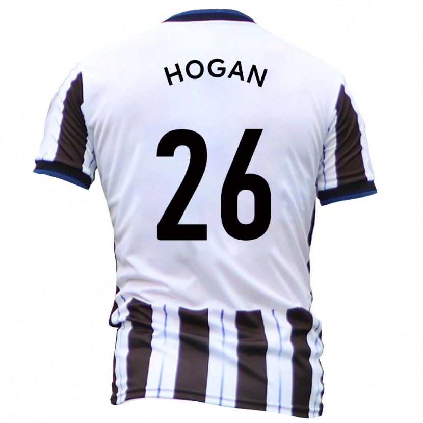Danxen Homem Camisola Liam Hogan #26 Branco Preto Alternativa 2025/26 Camisa Brasil