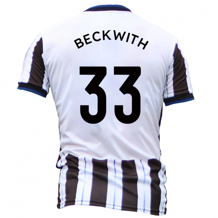 Danxen Homem Camisola Sam Beckwith #33 Branco Preto Alternativa 2025/26 Camisa Brasil