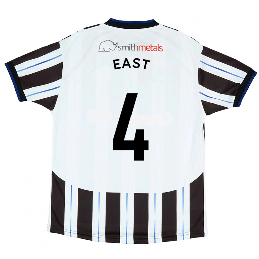 Danxen Homem Camisola Ryan East #4 Branco Preto Alternativa 2025/26 Camisa Brasil