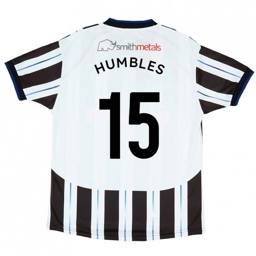 Danxen Homem Camisola Liam Humbles #15 Branco Preto Alternativa 2025/26 Camisa Brasil