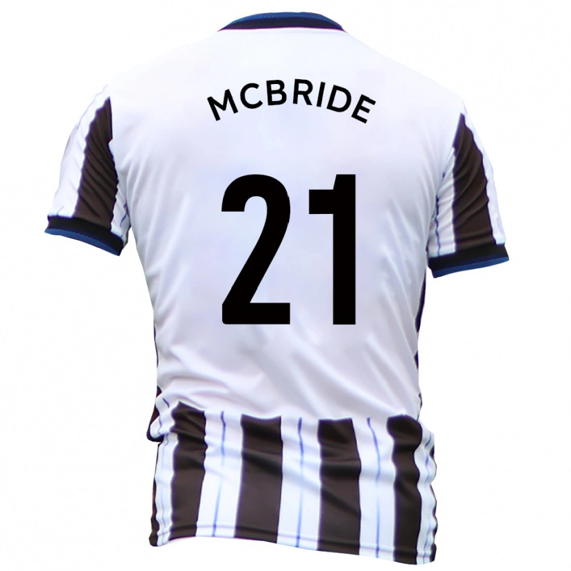 Danxen Homem Camisola Connor Mcbride #21 Branco Preto Alternativa 2025/26 Camisa Brasil