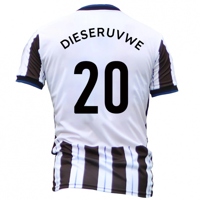 Danxen Homem Camisola Emmanuel Dieseruvwe #20 Branco Preto Alternativa 2025/26 Camisa Brasil