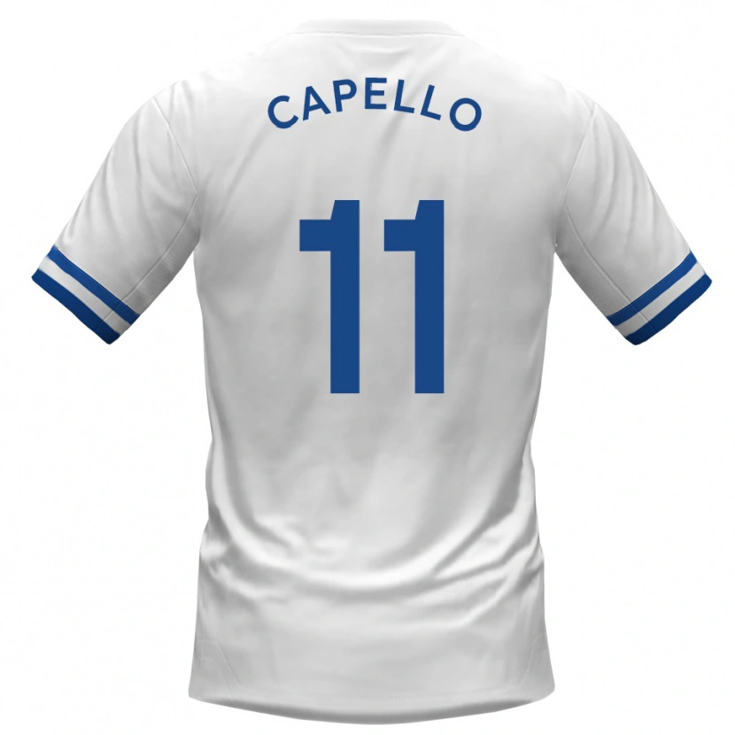 Danxen Homem Camisola Angelo Capello #11 Branco Azul Alternativa 2025/26 Camisa Brasil