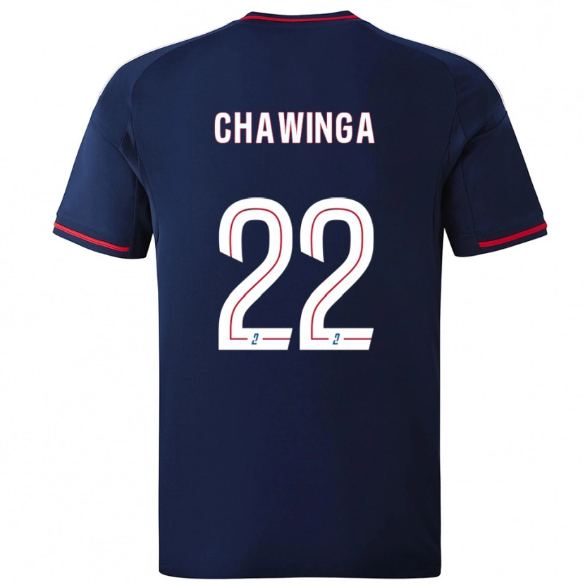 Danxen Homem Camisola Tabitha Chawinga #22 Azul Marinho Vermelho Alternativa 2025/26 Camisa Brasil