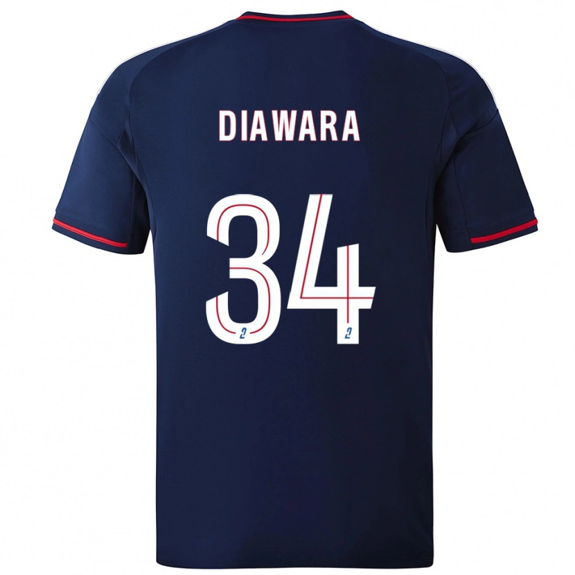 Danxen Homem Camisola Mahamadou Diawara #34 Azul Marinho Vermelho Alternativa 2025/26 Camisa Brasil
