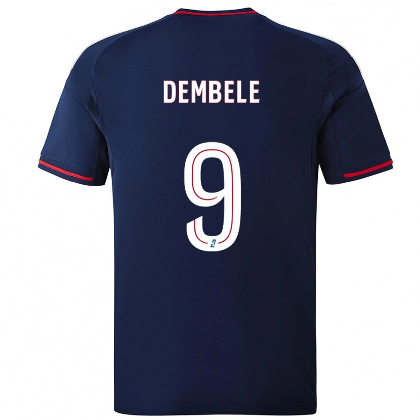 Danxen Homem Camisola Moussa Dembele #9 Azul Marinho Vermelho Alternativa 2025/26 Camisa Brasil