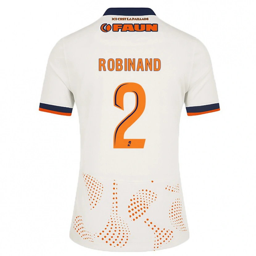 Danxen Homem Camisola Mathis Robinand #2 Branco Laranja Alternativa 2025/26 Camisa Brasil