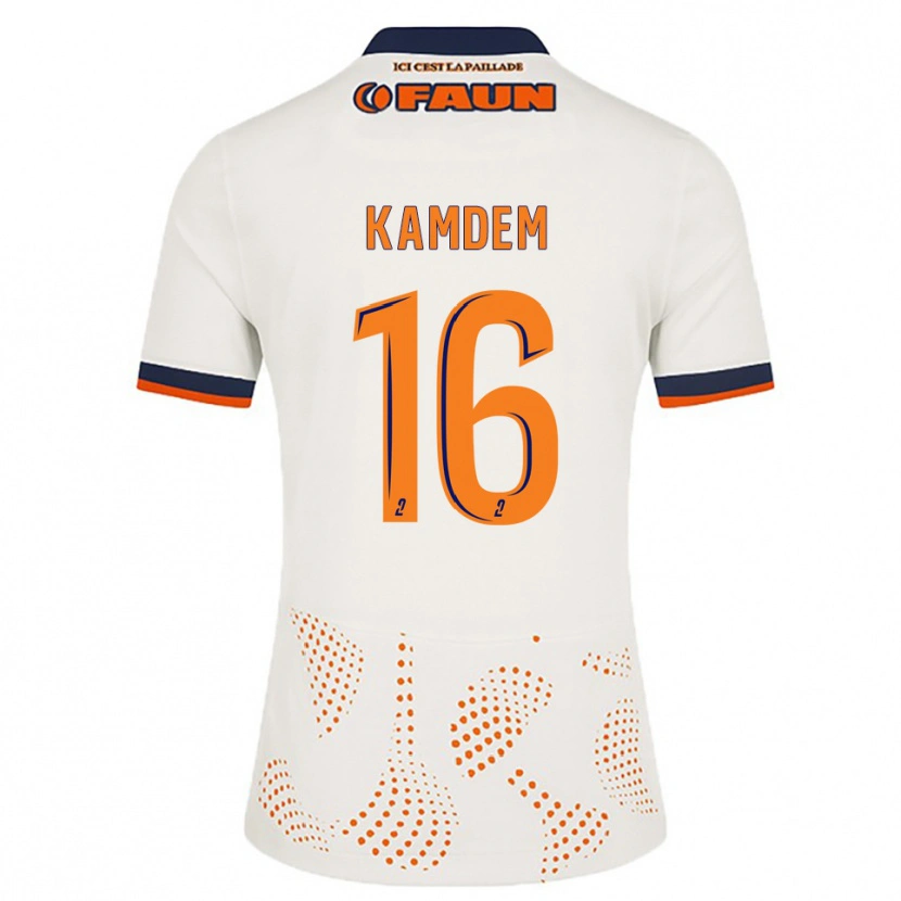 Danxen Homem Camisola Kevin Kamdem #16 Branco Laranja Alternativa 2025/26 Camisa Brasil