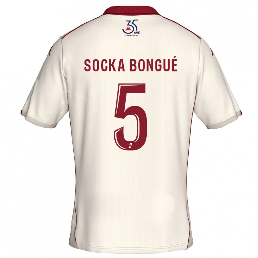 Danxen Homem Camisola Loïc Socka Bongué #5 Branco Vinho Alternativa 2025/26 Camisa Brasil