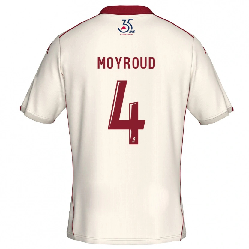Danxen Homem Camisola Julie Moyroud #4 Branco Vinho Alternativa 2025/26 Camisa Brasil