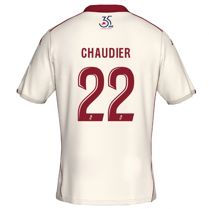 Danxen Homem Camisola Ophélie Chaudier #22 Branco Vinho Alternativa 2025/26 Camisa Brasil