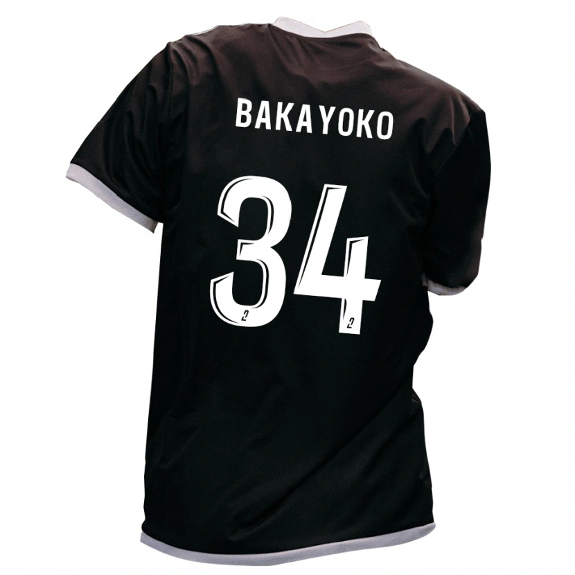 Danxen Homem Camisola Siaka Bakayoko #34 Preto Dourado Alternativa 2025/26 Camisa Brasil