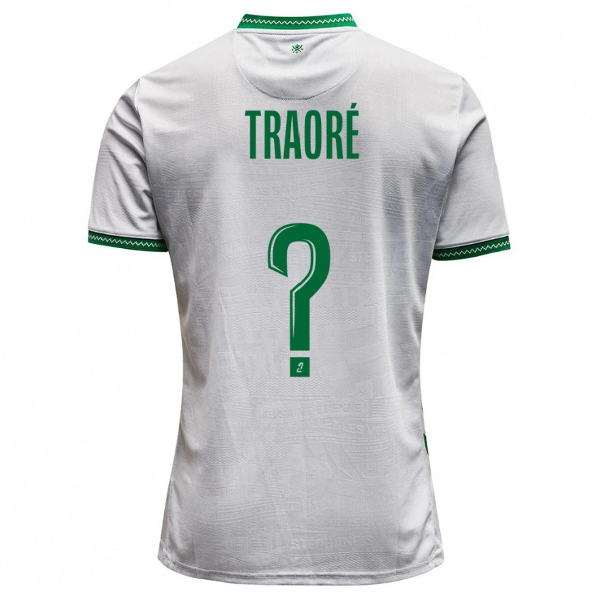 Danxen Homem Camisola Aboubakar Traoré #0 Branco Verde Alternativa 2025/26 Camisa Brasil