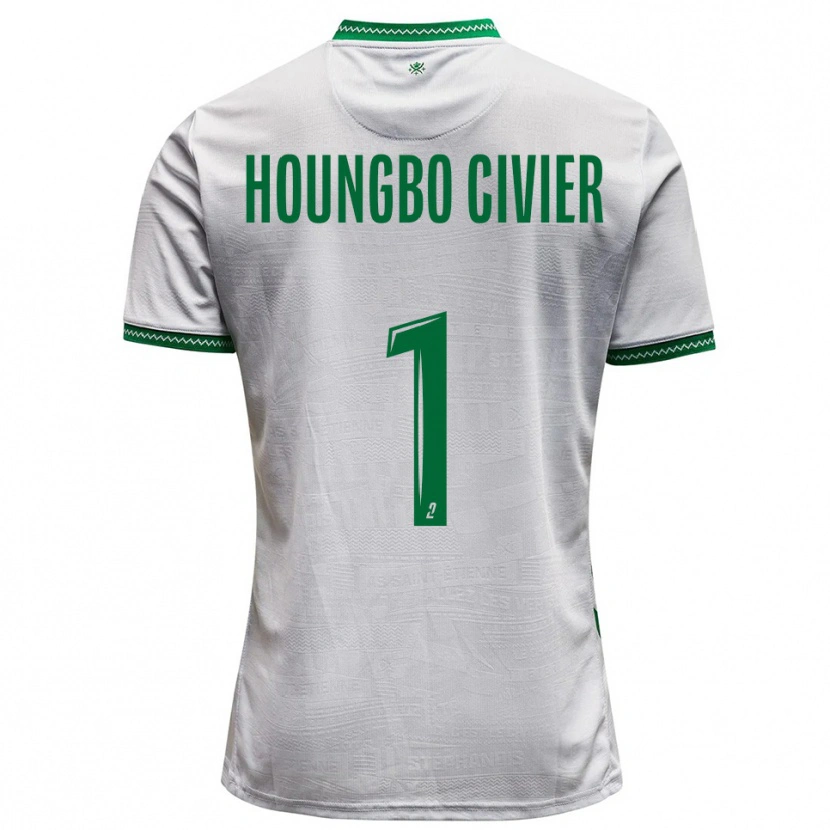 Danxen Homem Camisola Matéo Houngbo Civier #1 Branco Verde Alternativa 2025/26 Camisa Brasil