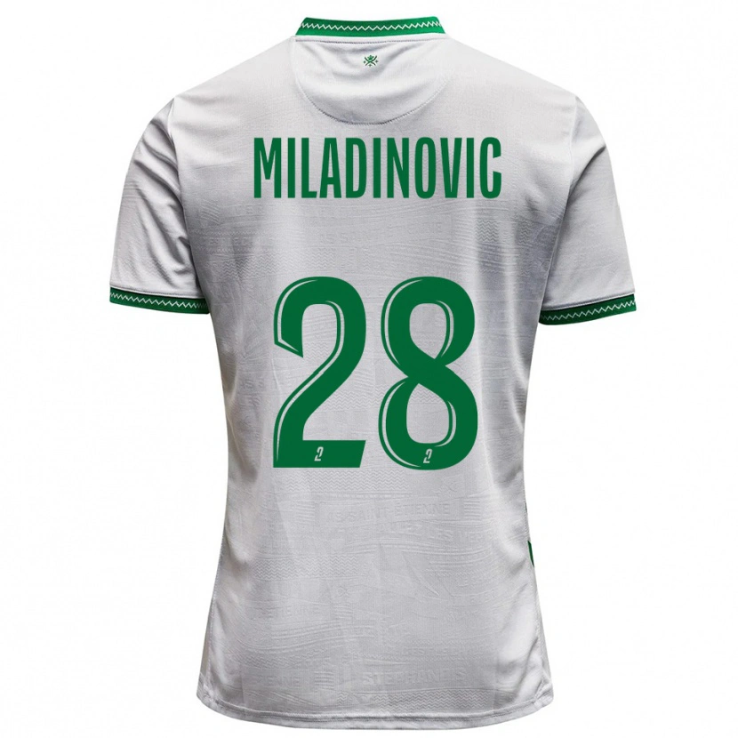 Danxen Homem Camisola Igor Miladinovic #28 Branco Verde Alternativa 2025/26 Camisa Brasil