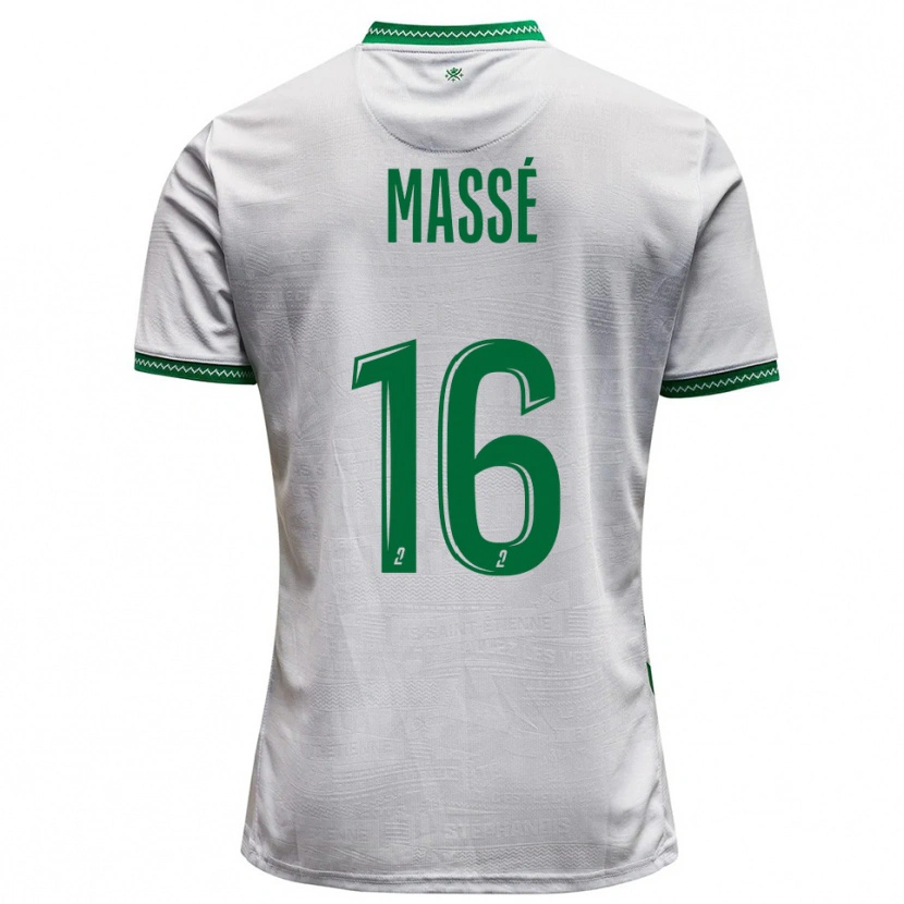 Danxen Homem Camisola Maël Massé #16 Branco Verde Alternativa 2025/26 Camisa Brasil