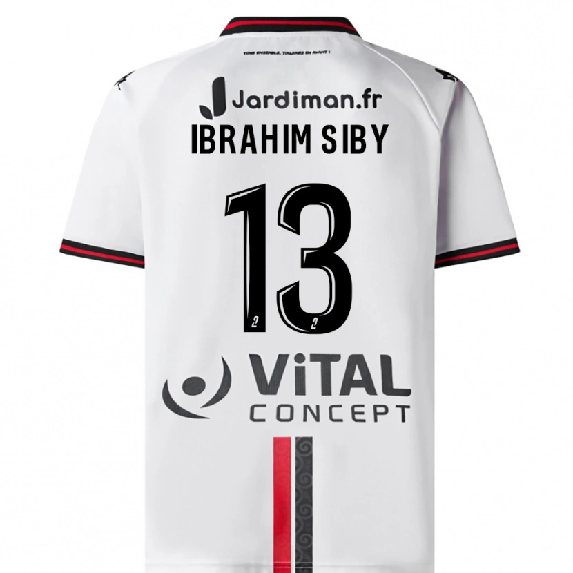 Danxen Homem Camisola Ben Ibrahim Siby #13 Branco Vermelho Alternativa 2025/26 Camisa Brasil