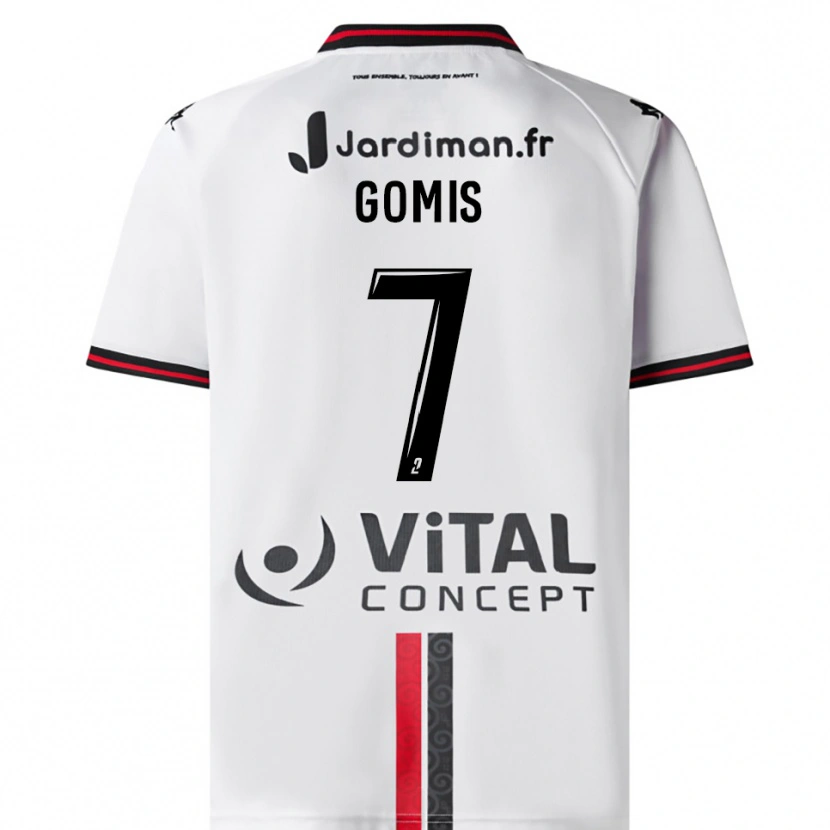 Danxen Homem Camisola Donatien Gomis #7 Branco Vermelho Alternativa 2025/26 Camisa Brasil